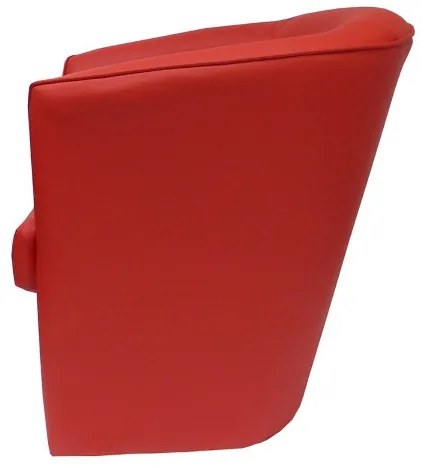 Poltrona Rossa in ecopelle per casa ufficio - Valentina