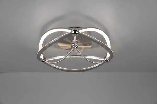 Plafoniera led acciaio satinato ellissi dimmerabile diametro 41cm  ...