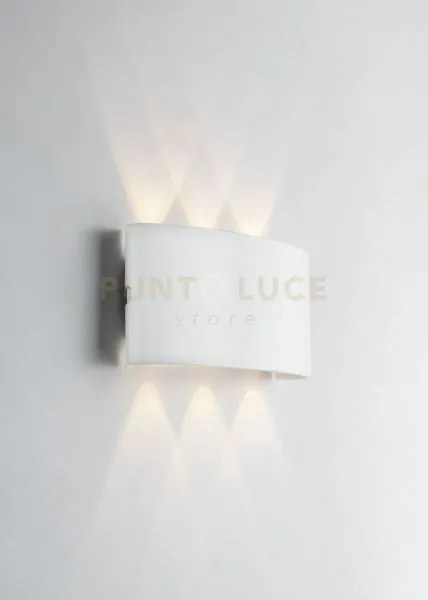 Applique biemissione led beetle bianca 6w 600lm cct 3000k / 4000k i...