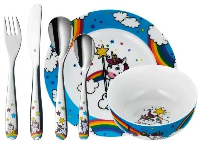 WMF - Set di stoviglie per bambini UNICORN, 6 pezzi