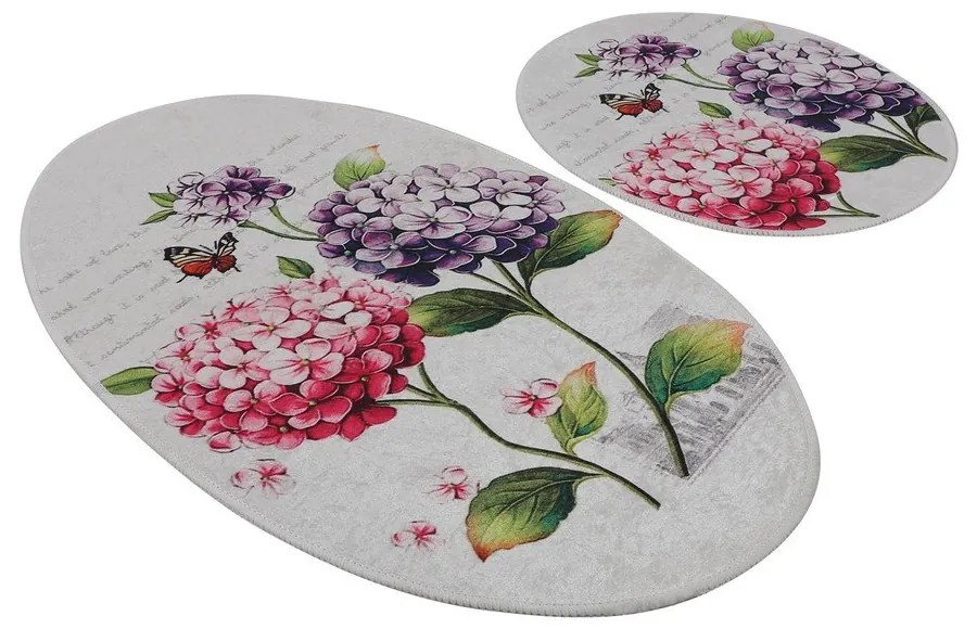 Set di tappetini per il bagno 2 pz 60x100 cm Ortanca – Foutastic