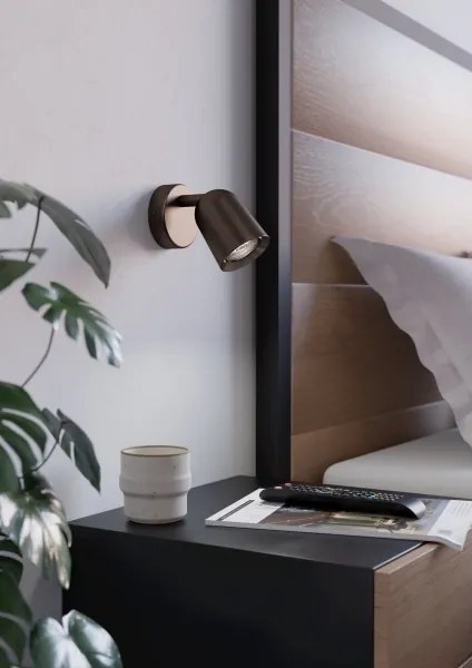 Eglo 901948 - Faretto da parete CAMALDOLI 1xGU10/5W/230V bronzo