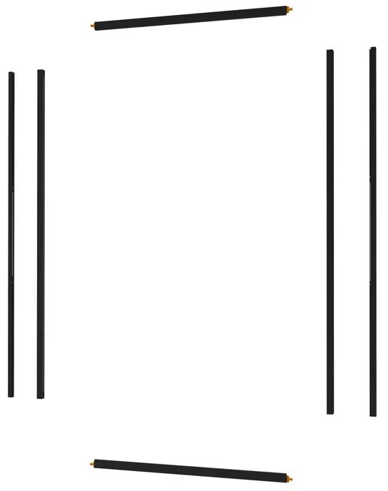 Kit di installazione telaio e ferramenta per cabine doccia ad apertura scorrevole Easy L 120 x H 190 x P 4.8 cm laccato opaco
