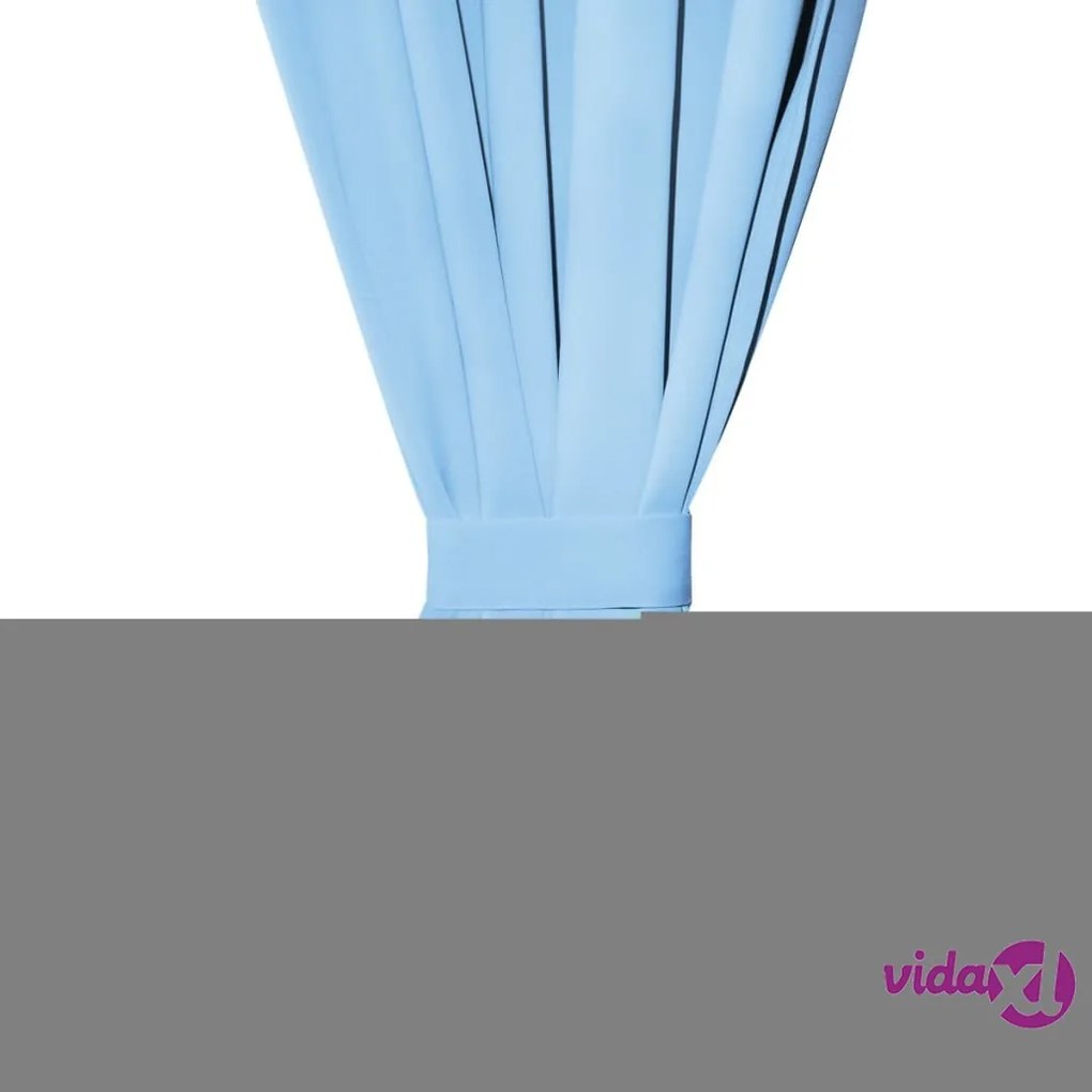 vidaXL 2 Pz Tende Oscuranti Occhielli in Metallo 135x245 cm Turchese