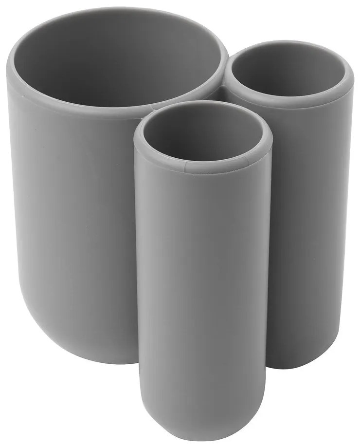 Bicchiere di plastica grigio per spazzolini da denti Touch - Umbra