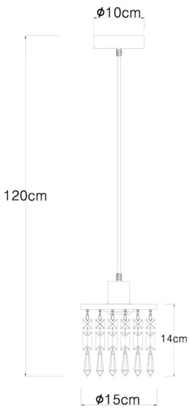 Globo 15533H - Lampadario a sospensione con filo COMMA 1xE27/40W/230V