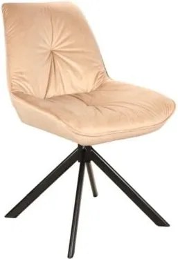 Sedia imbottita Boogie I Velvet - Beige