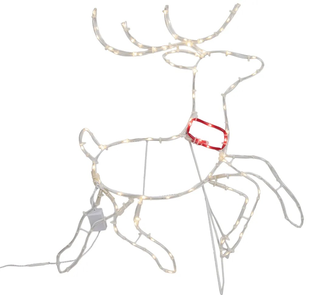 Lampada da terra natalizia Cervo 50cm Incl. LED con timer IP44 - Pax