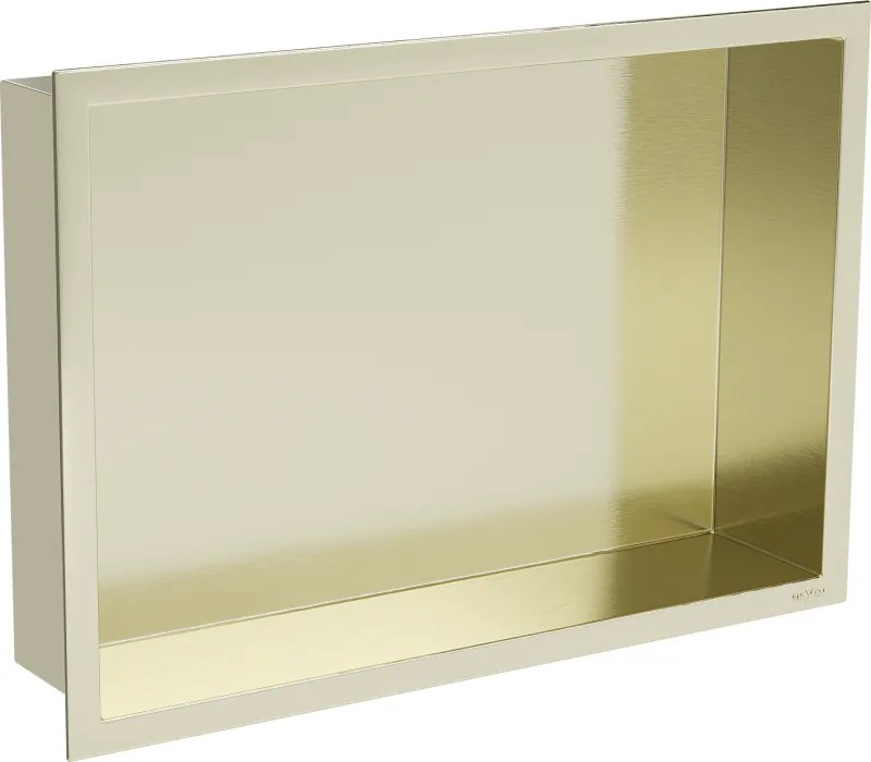 Mexen X-Wall-R mensola ad incasso con flangia 45 x 30 cm, oro spazzolato - 1950453010