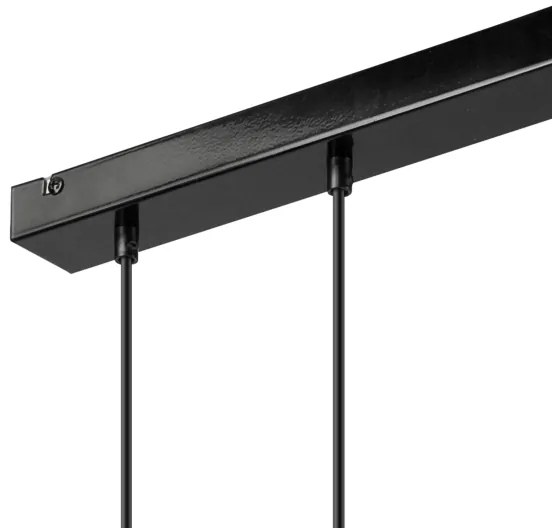 Lampadario a cavo SIMON 3xE27/60W/230V nero