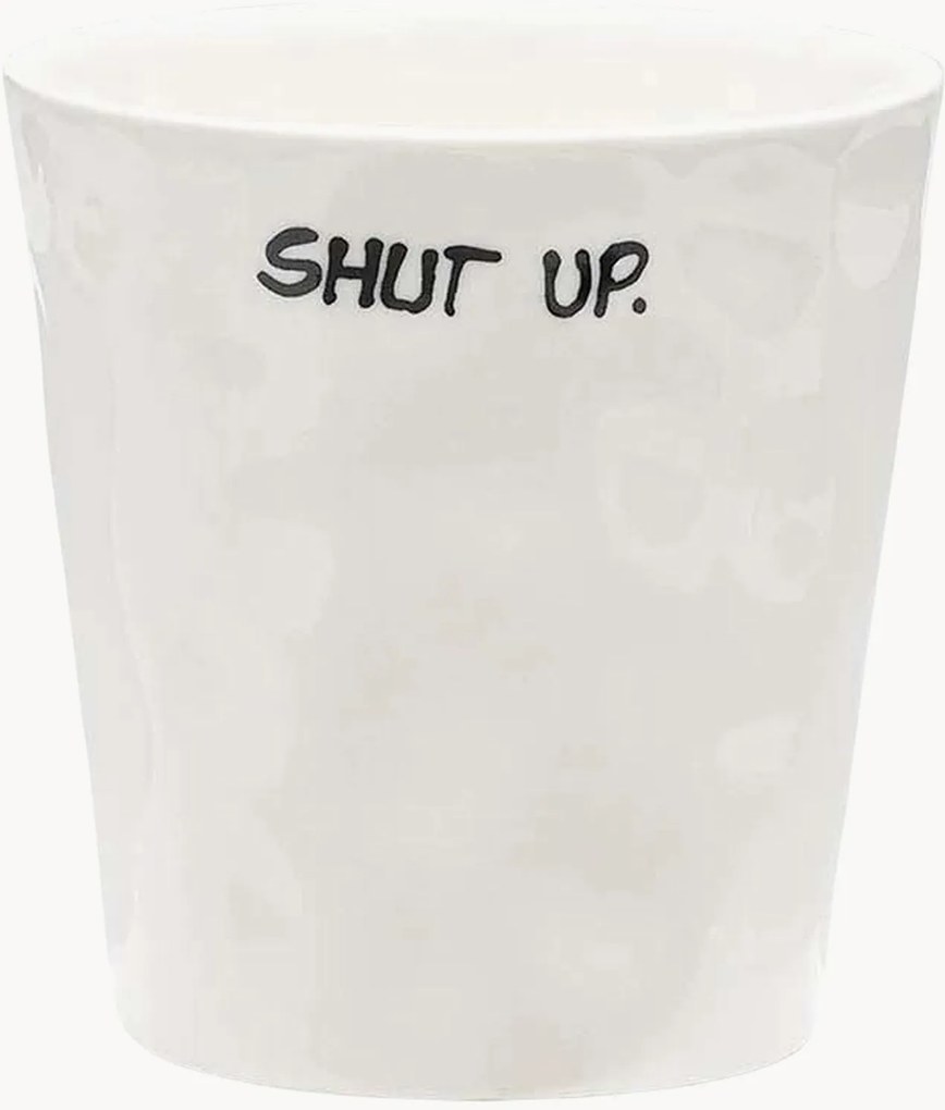 Tazzina da caffè in ceramica Shut Up