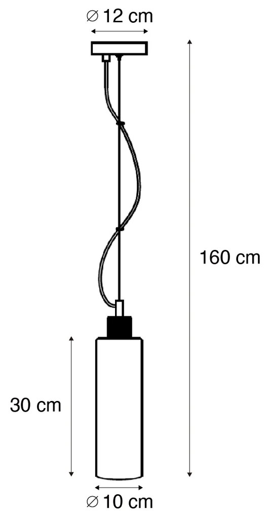 Hotel Chic Pendant Lamp Dark Bronze with Amber Glass - Stavelot