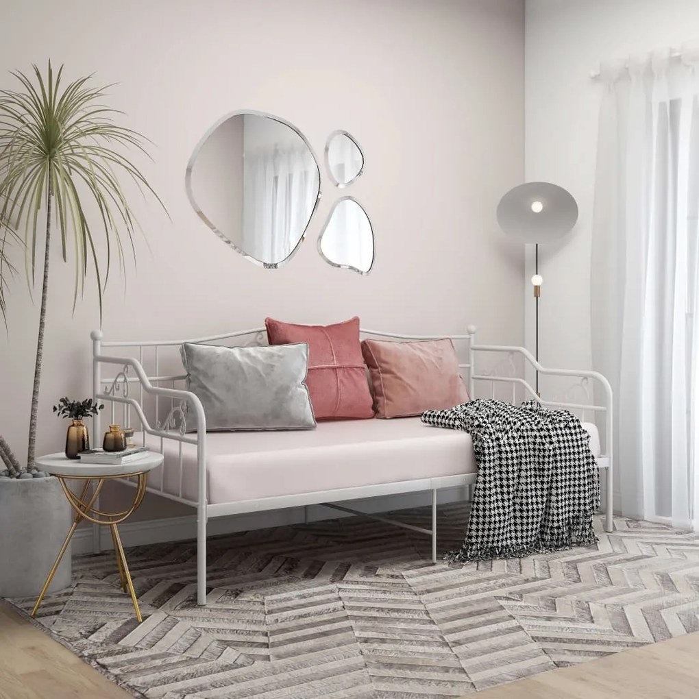 Telaio divano letto bianco in metallo 90x200 cm