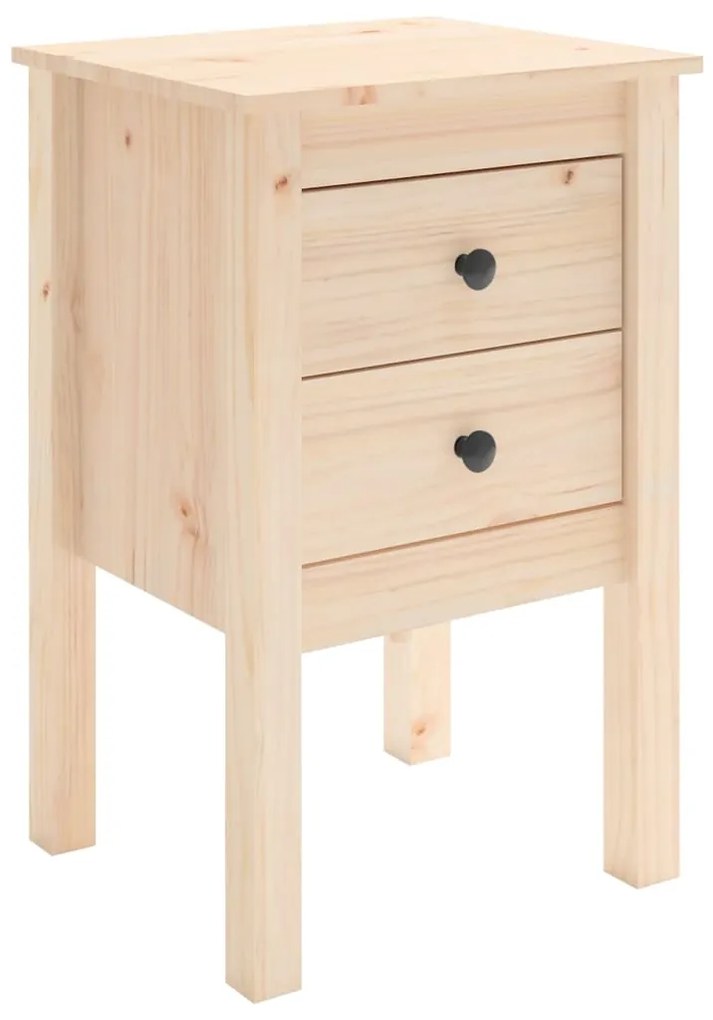 Comodini 2 pz 40x35x61,5 cm in legno massello di pino