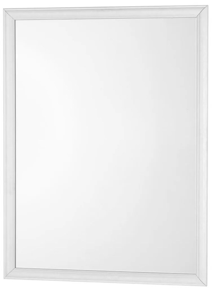 Specchio Rettangolare 60x80 Feridras "White" Effetto Legno Bianco