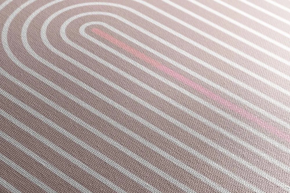 Stampa su tela – Arcobaleno rosa moderno Mid-Century