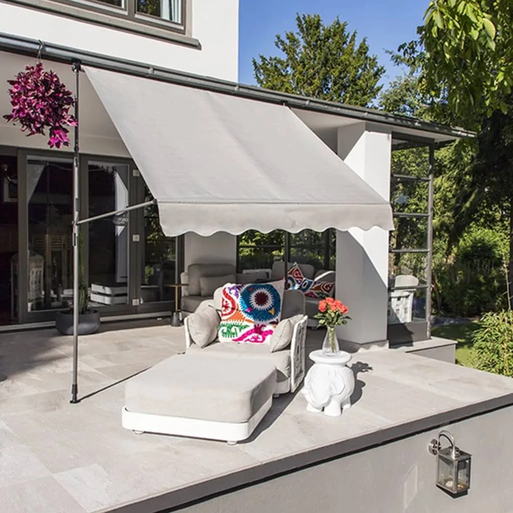Tenda Da Sole Mobile 200x120 Cm Grigia /