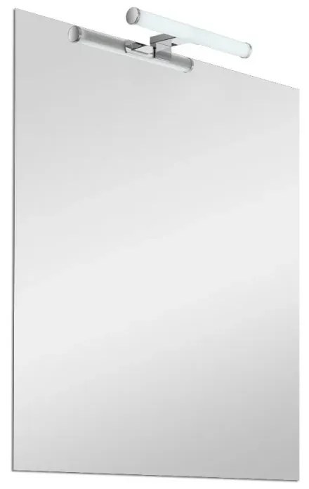 Specchio bagno 50x70 cm reversibile con LED naturale
