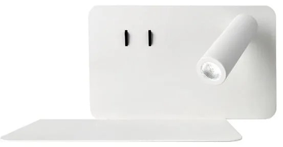 Applique LED moderno Chronos bianco IP20, luce bianco naturale 675 lumen, NOVECENTO