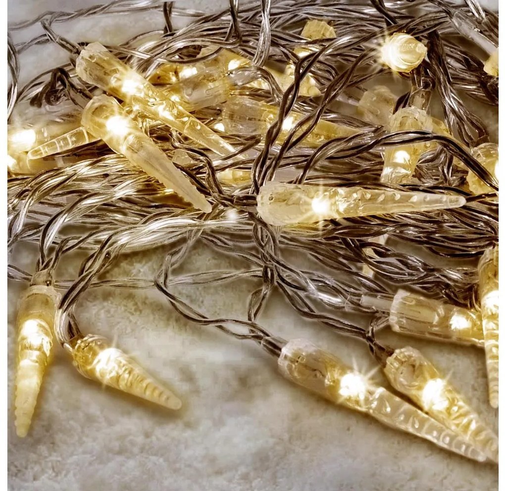 Brilagi - Catena natalizia LED da esterno 50xLED/8 funzioni/3xAA 8m IP44 bianco caldo