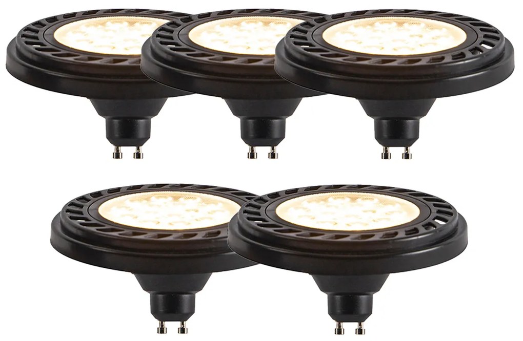 Set di 5 Lampadine LED dimmerabili a 3 livelli GU10 AR111 8W 700lm 2700K