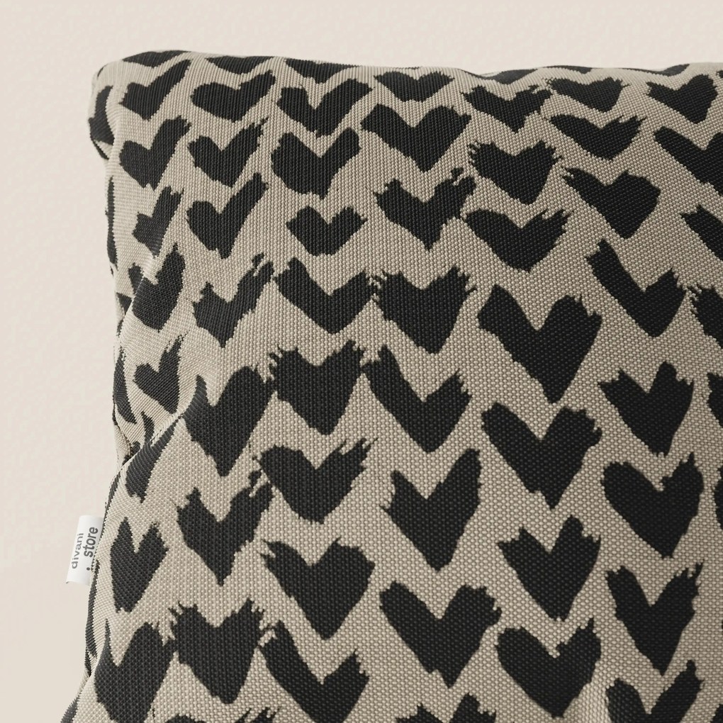 Arrow cuscini geometrici disponibile in diversi colori realizzato in tessuto Idrorepellente tortora