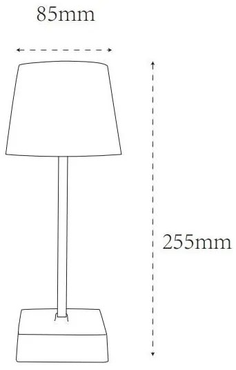 Globo 28061S - Lampada da tavolo LED dimmerabile XAYDEN LED/2W/5V 800mAh nera