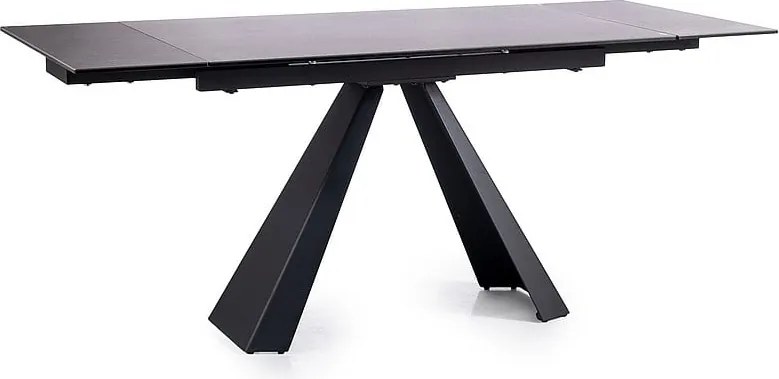 Tavolo allungabile Salvadore Ceramic II CORSO GREY/nero opaco - L120-180 cm
