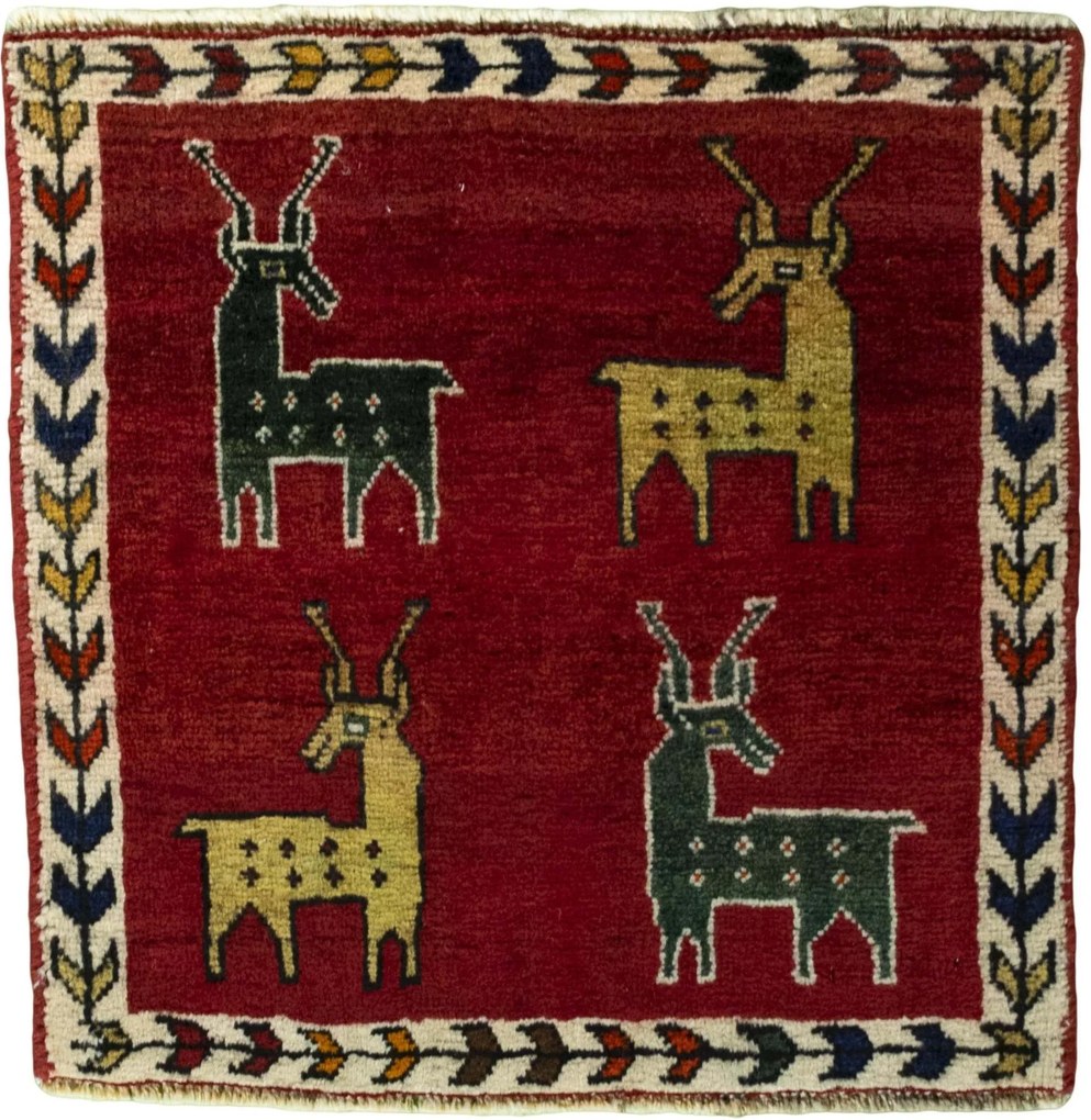 Shiraz Tappeto persiano 60x60 Rosso (Iran) Annodato A Mano