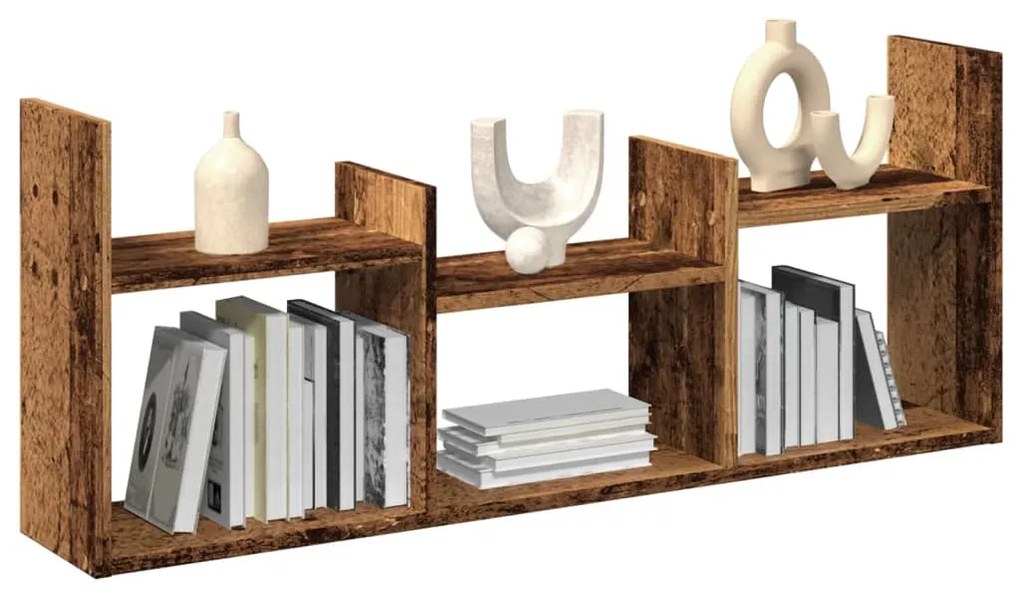Mobile A Parete 100x18x40 Cm Legno Antico İn Legno Multistrato /