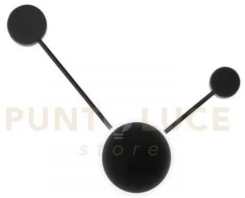 Plafoniera led etere nera 10w 1380lm cct 3000k 4000k 6500k 33x6x45c...