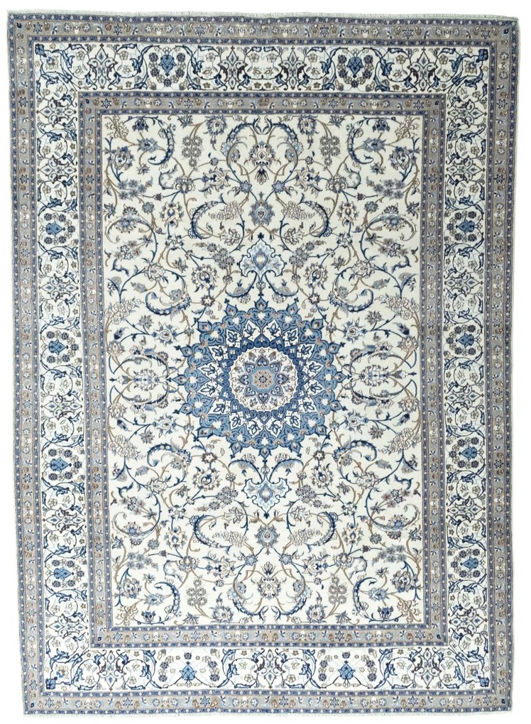 Nain Tappeto 330 x 240 Beige (Iran) Annodato A Mano