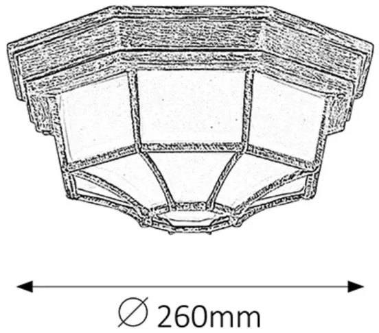 Rabalux 8376 - Plafoniera da esterno MILANO 1xE27/100W/230V