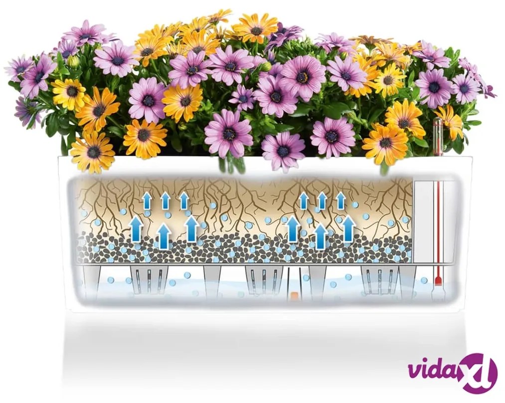 LECHUZA Fioriera Balconera Color 50 ALL-IN-ONE Bianca 15670