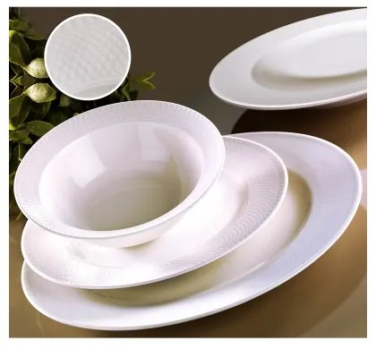Set da tavola 18 pezzi in porcellana bianca