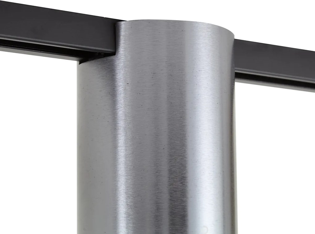 Modern railsysteem zwart met 2 spots gunmetal 1-fase - Iconic Rondoo Up