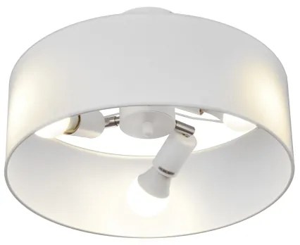 Lampadario a sospensione con supporto rigido ALBA 3xE27/15W/230V bianco