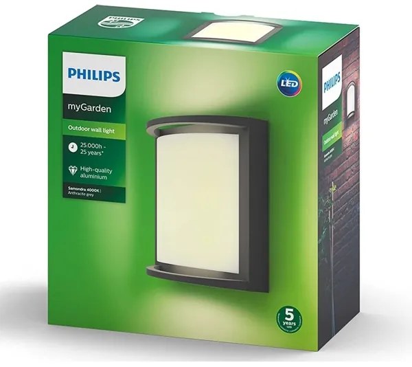 Philips Massive 17391/93/P3 - Applique LED da esterno LED/12W/230V IP44