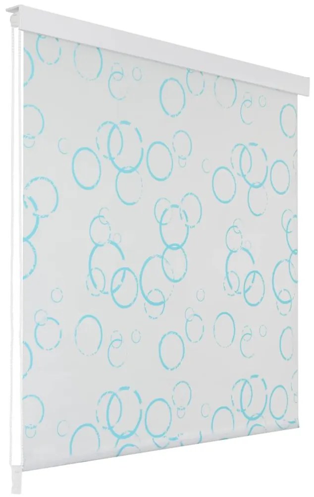 Tenda A Rullo Per Doccia 100x240 Cm Con Motivo A Bolle /