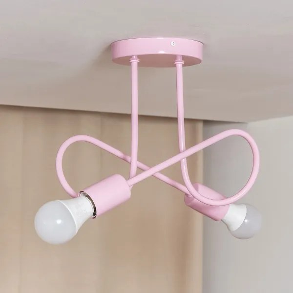 Plafoniera OXFORD 2xE27/15W/230V rosa