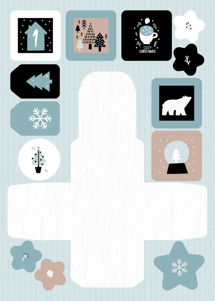 Calendario dell'Avvento con immagini da staccare - Natale nordico