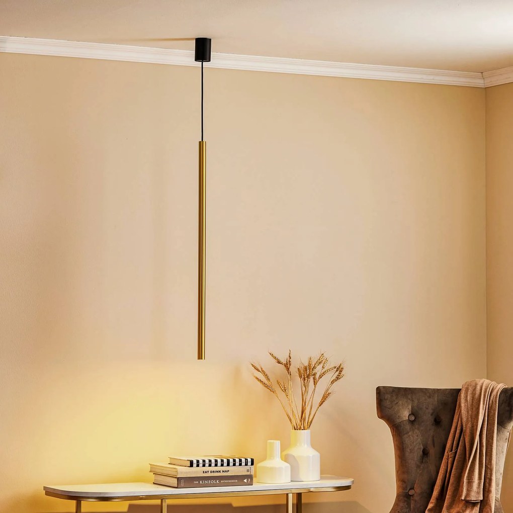 Nowodvorski Lighting Lampada a sospensione Las, 1 luce, ottone, paralume 75cm