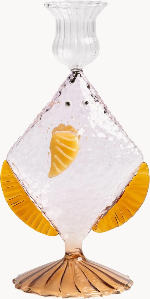 Portacandele in vetro borosilicato Fish