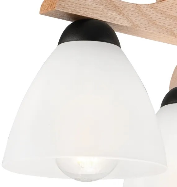 Lampadario a plafone ADRIANO 3xE27/60W/230V quercia