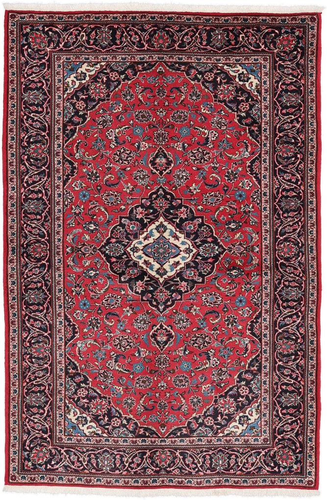 Kashan Tappeto 210 x 140 (Iran) Annodato A Mano