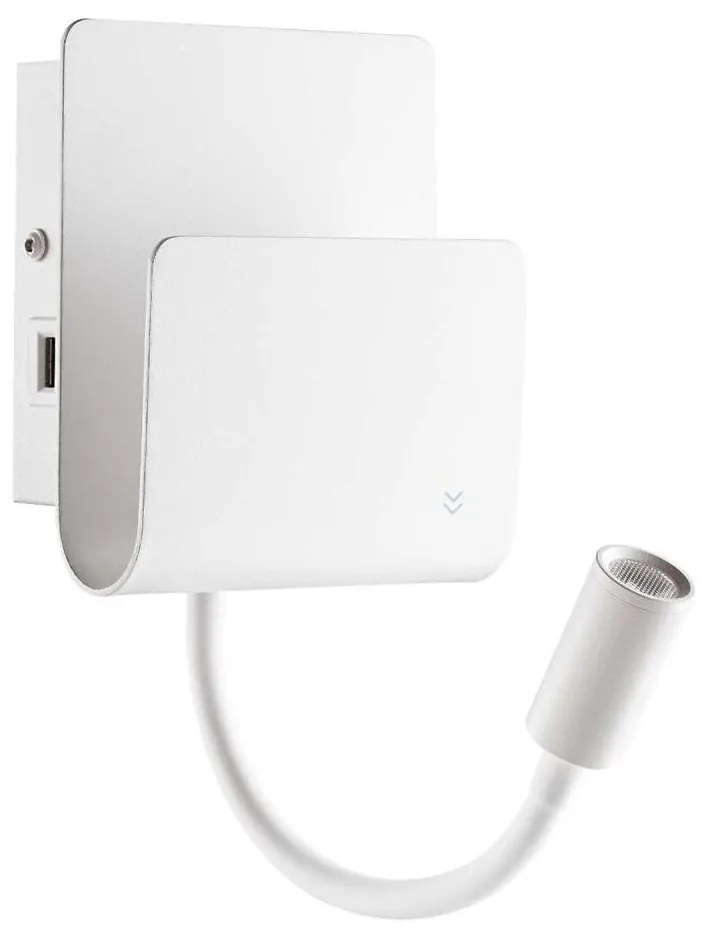 Ideal Lux - Luce Spot da parete a LED PROBE LED/9,5W/230V USB bianco