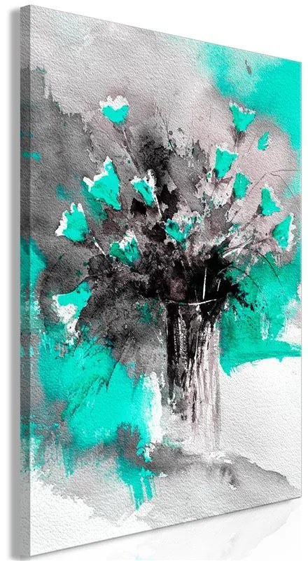 Quadro Bouquet of Colours (1 Part) Vertical Green  Colore Grigio, Dimensioni e Misure 40x60