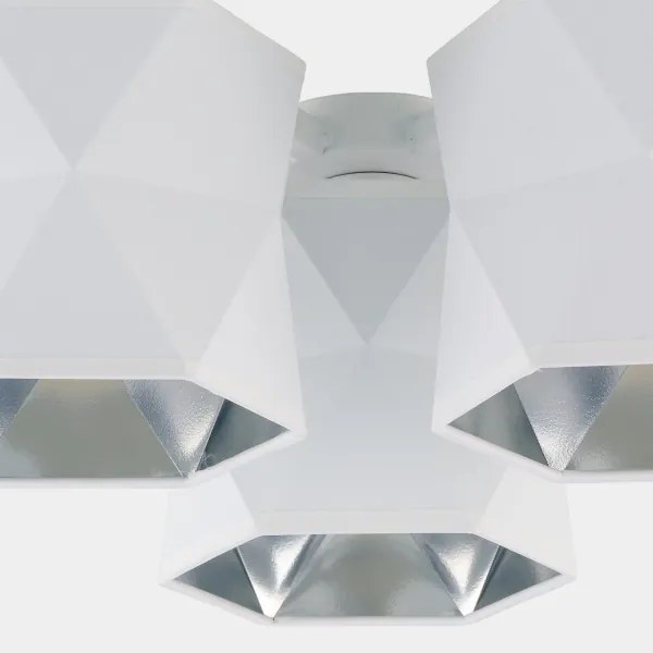 Lampadario da superficie SIRO 3xE27/15W/230V bianco/argento