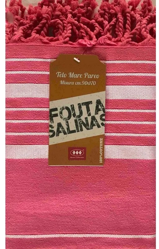 Telo Mare Fouta Cotone Spugna Salinas  Colore Rosa