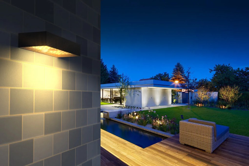 Lampada ad Energia Solare da Parete WALL Nera